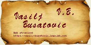 Vasilj Bušatović vizit kartica